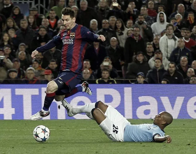 EFE Lionel Messi en acción con Barcelona ante Man City