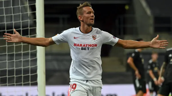 EFE De Jong celebrando su anotación del Sevilla