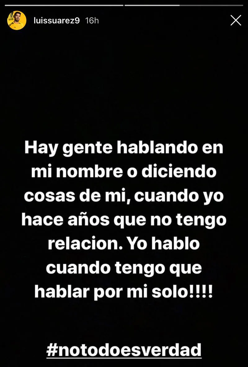 Así fue el mensaje de Luis Suárez en su red social