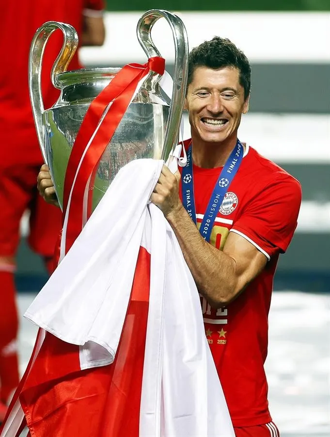 Lewandowski tras ganar la Champions League