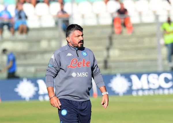 Gennaro Gattuso, DT del Napoli, ante el Teramo