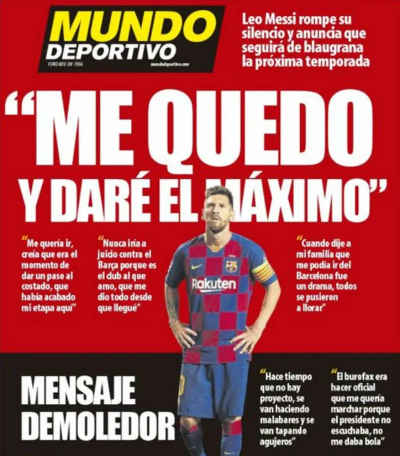 ESPECIAL Portada de Mundo Deportivo
