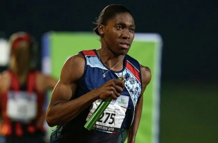 AP La sudafricana compitiendo en la competencia de relevos