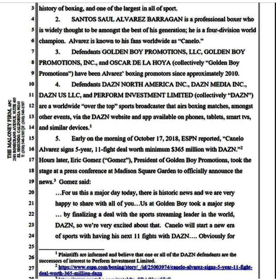 Demanda de Saúl Álvarez