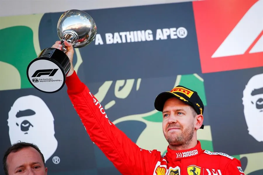 El piloto alemán celebrando una victoria