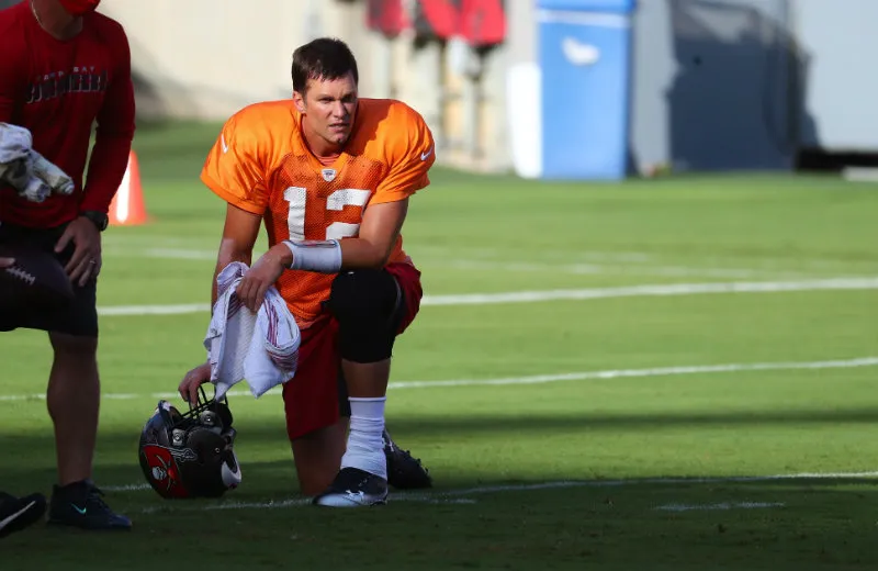 AP Brady en entrenamiento