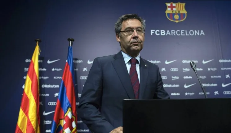 Bartomeu en una conferencia de prensa