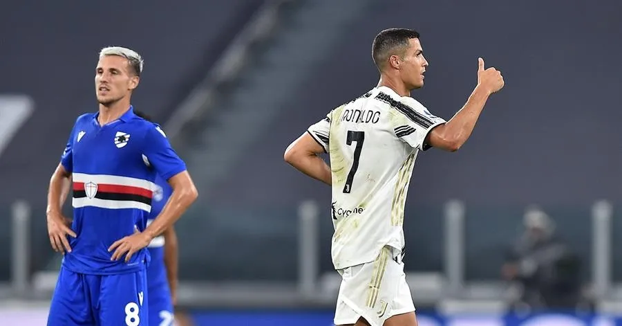 Ronaldo celebrando su primer gol de la campaña
