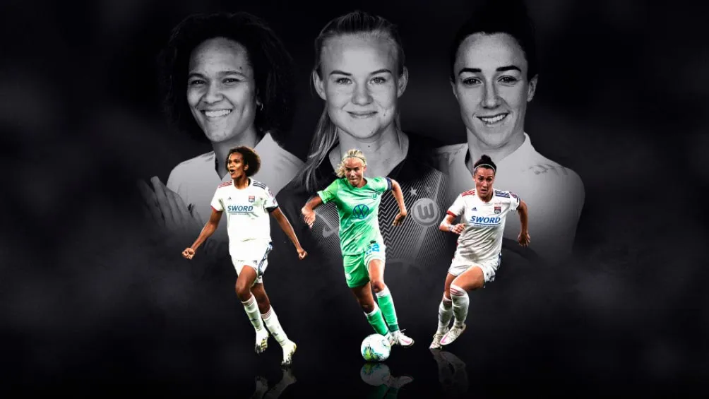 UEFA Lucy Bronze, Pernille Harder y Wendie Renard