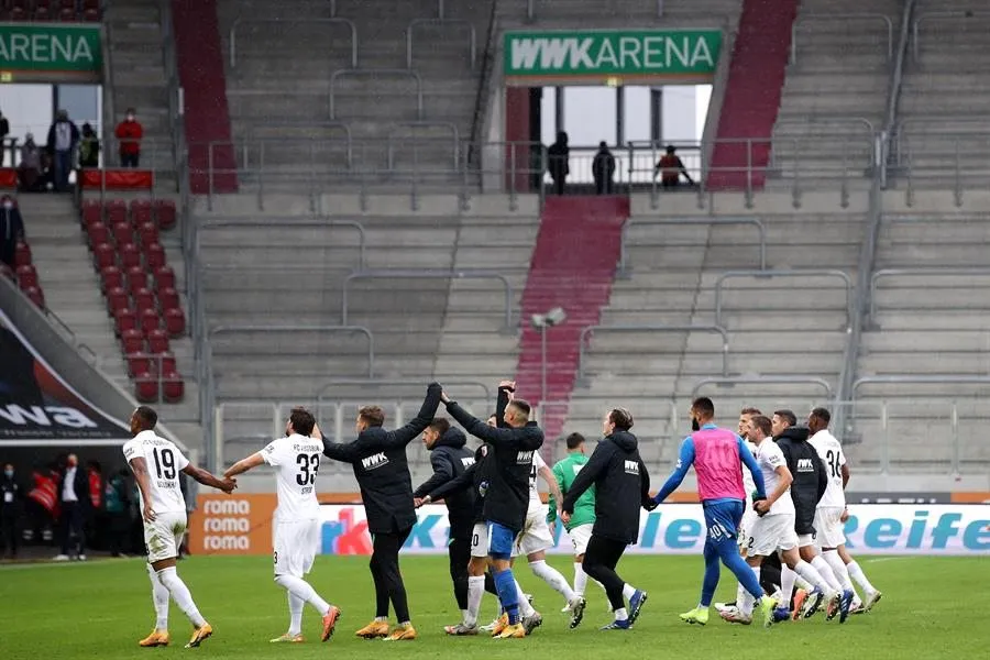 Ausburgo celebrando la victoria