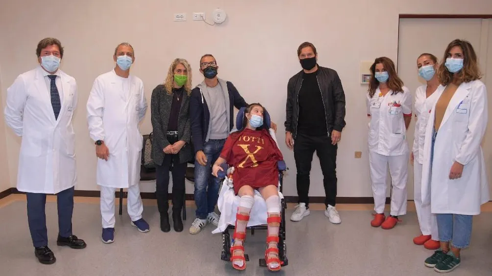 Totti visitando a Ilenia Matilli