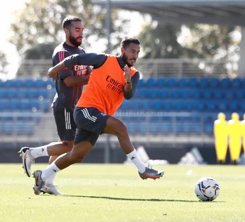 REAL MADRID El futbolista belga en un entrenamiento del Madrid