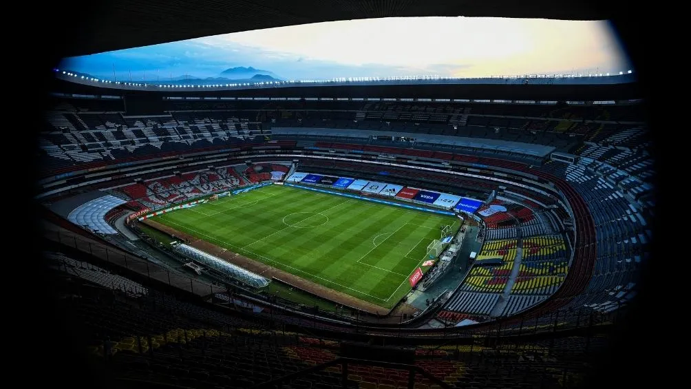 El estadio Azteca durante el partido de México