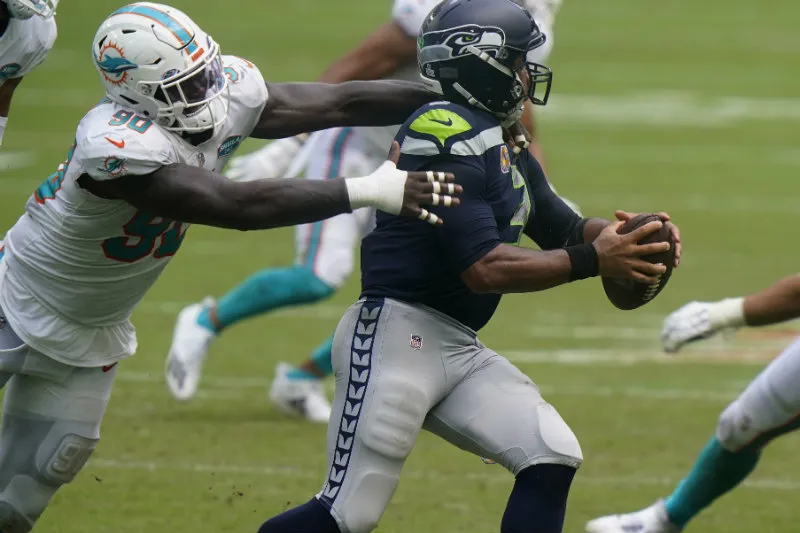 Seahawks y Dolphins en partido
