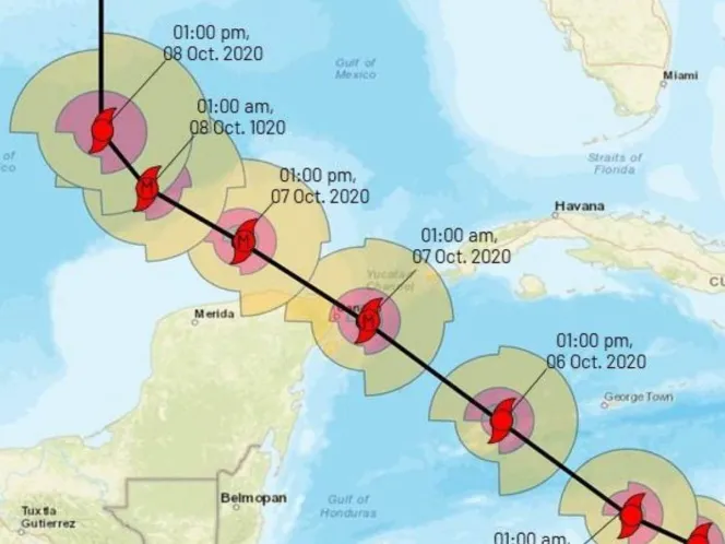 Trayectoria del Huracán