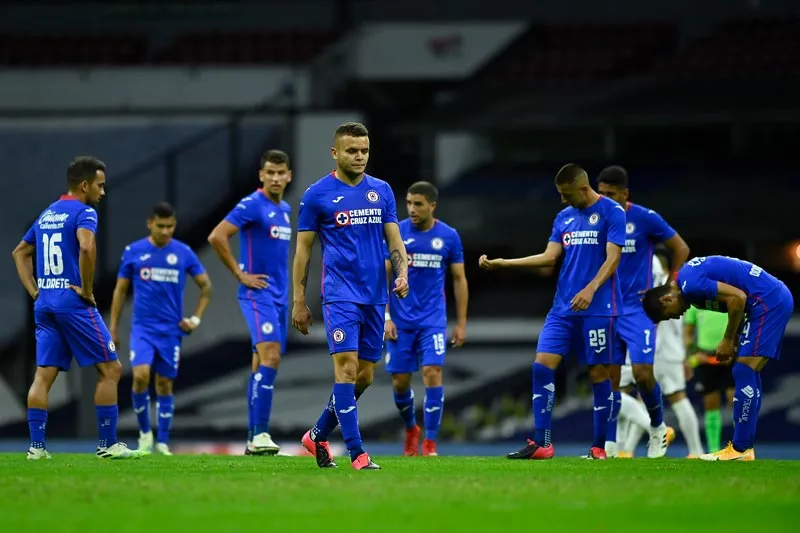 Los jugadores celestes durante un partido