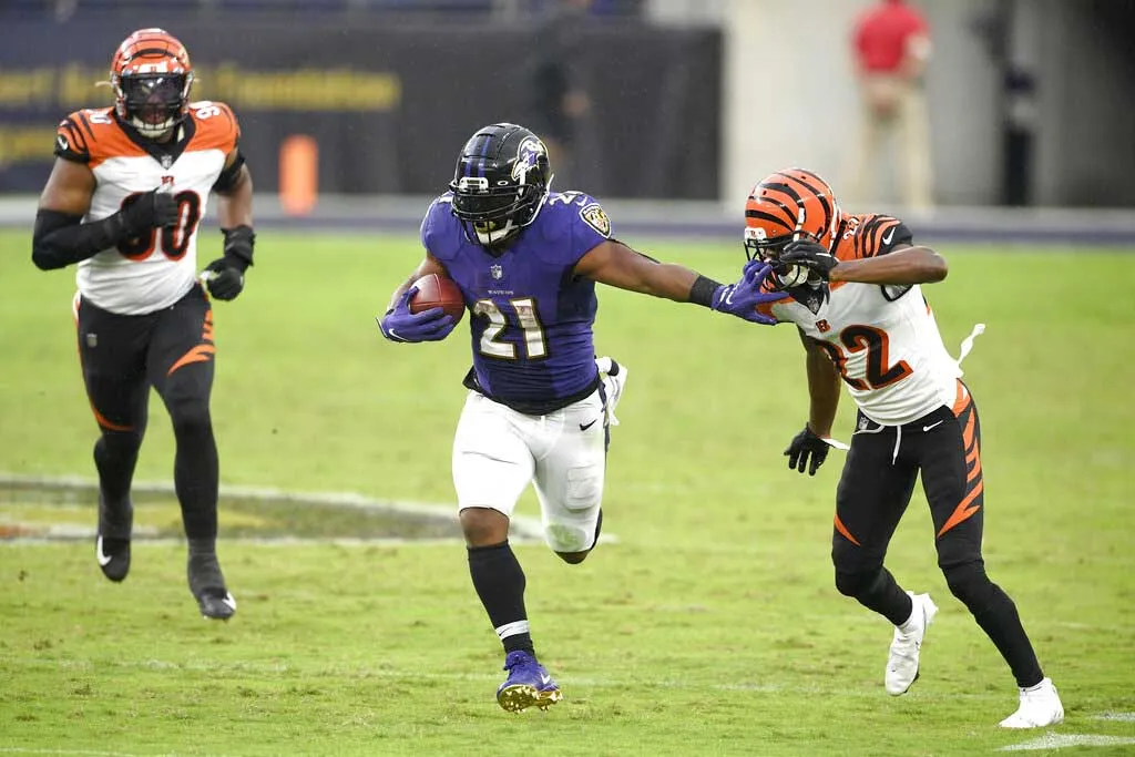 Mark Ingram en juego de los Ravens