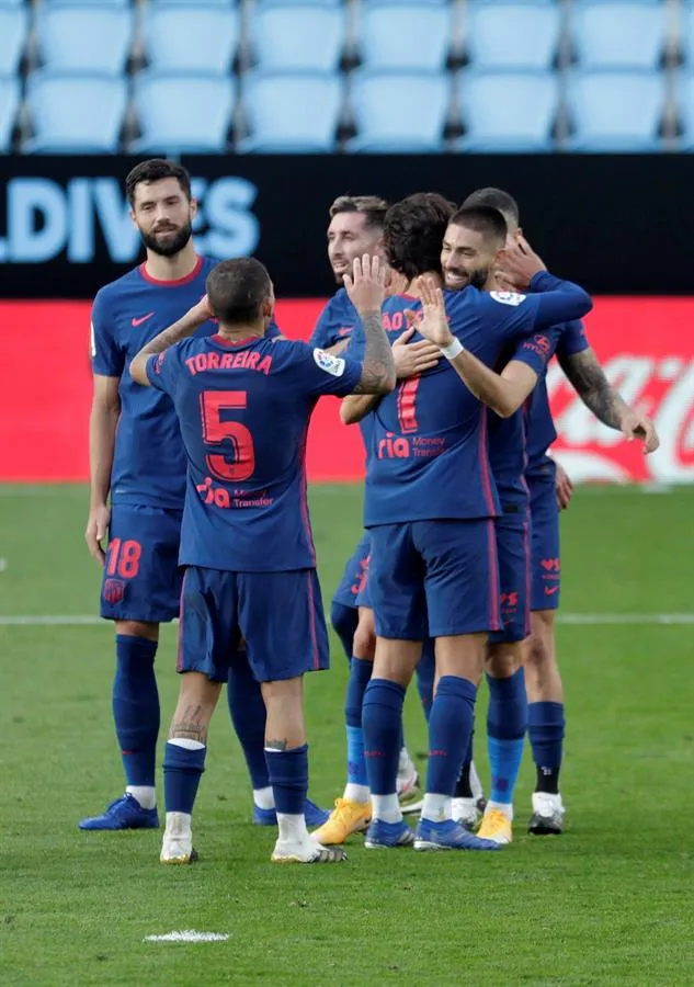 Jugadores del Atlético de Madrid celebrando