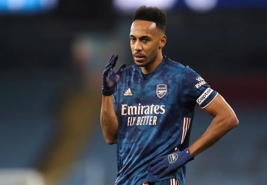 EFE Aubameyang luego de perder ante el Manchester City