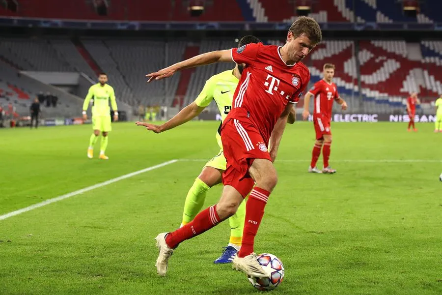 Muller en acción ante Atlético de Madrid