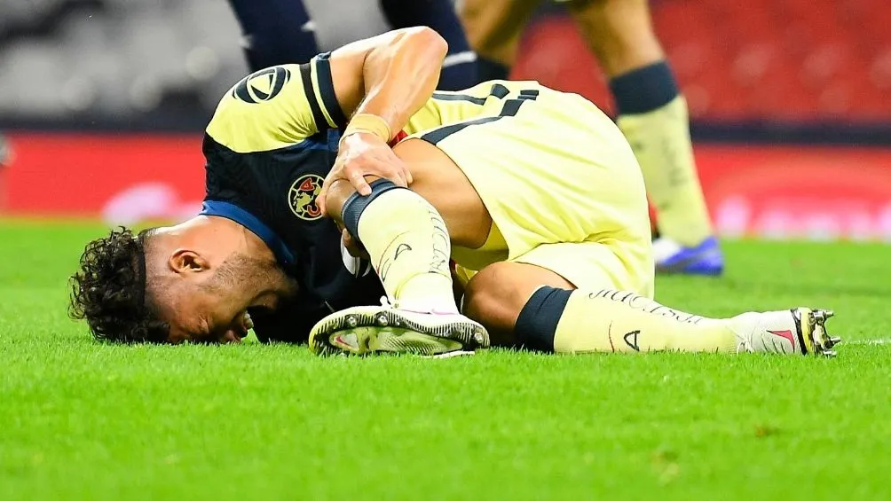 Bruno Valdez en el momento de su lesión