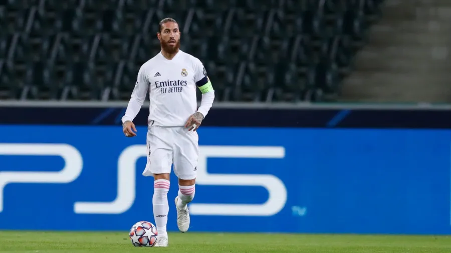 TWITTER @realmadrid Sergio Ramos en un partido de Champions League con el Real Madrid