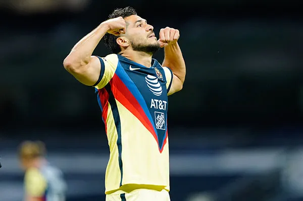 Henry Martín en su ya característico festejo