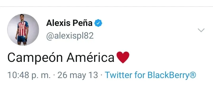 ESPECIAL Tuits de Alexis Peña hace unos años