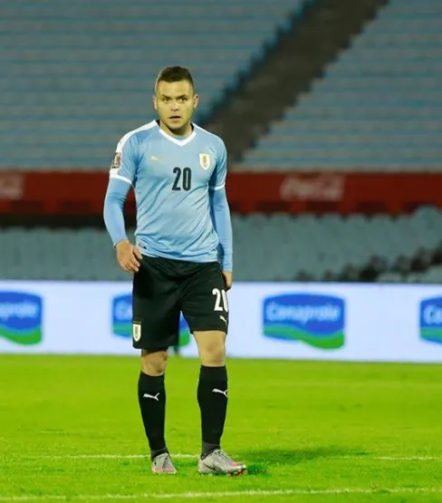 INSTAGRAM @JONA_RODRIGUEZ21 Jonathan Rodríguez durante un partido con Uruguay