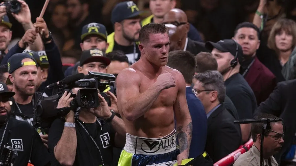 Canelo Álvarez durante su última pelea