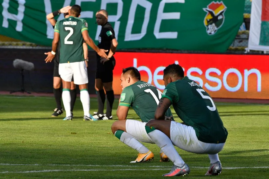 EFE Jugadores bolivianos en el partido ante el Ecuador