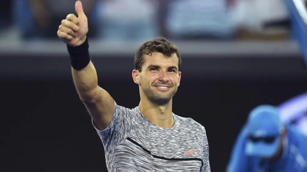 Grigor Dimitrov en un partido