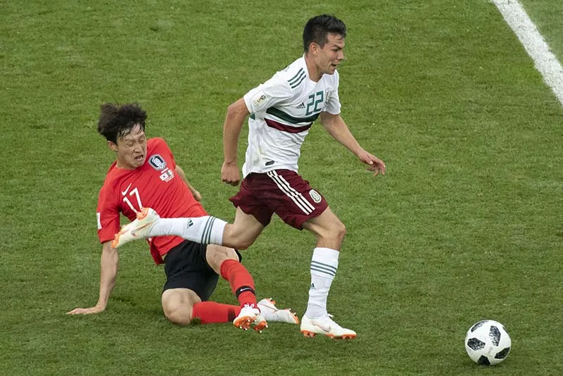IMAGO7 Chucky Lozano en el duelo ante Corea del Sur en Rusia 2018