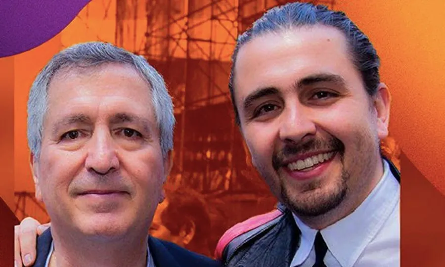 Amaury Vergara junto a padre Jorge