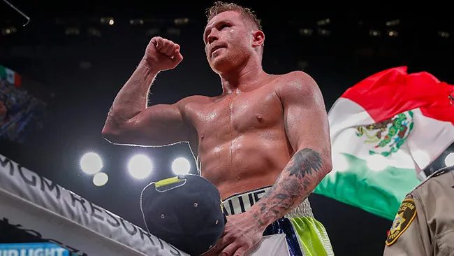 AP Canelo festeja una victoria