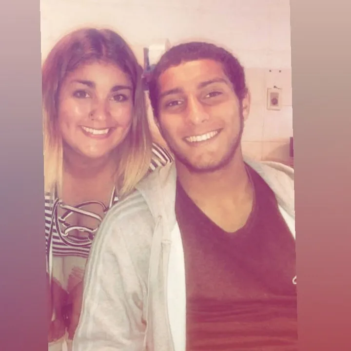 Sebastián Cáceres junto a su hermana Cindy