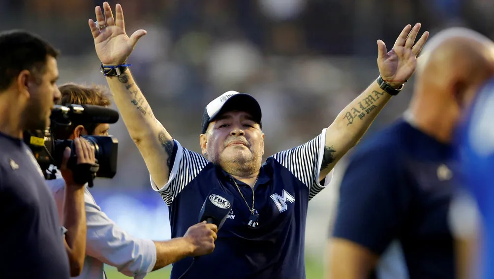 Diego Armando Maradona como DT de Gimnasia