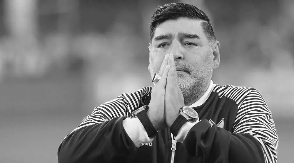 Maradona en su etapa como DT