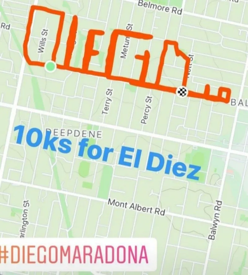 Carrera por Diego Armando Maradona