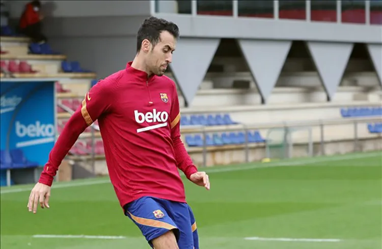 FACEBOOK @FCBARCELONA Sergio Busquets, en una sesión con el Barcelona