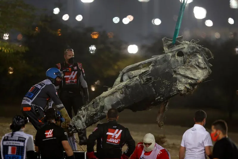 AP Una parte de la monoplaza tras el incendio