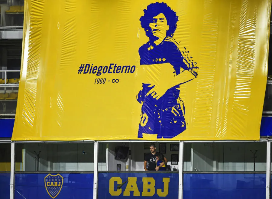 AP Homenaje a Maradona de Boca Juniors