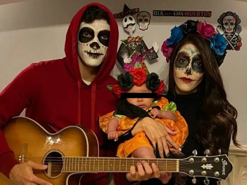 INSTAGRAM En el Día de Muertos la familia Jiménez Basso se disfrazó