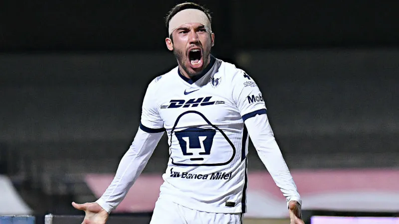 Vigón en festejo de gol