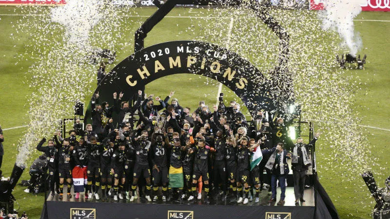 Columbus Crew en festejo de campeonato