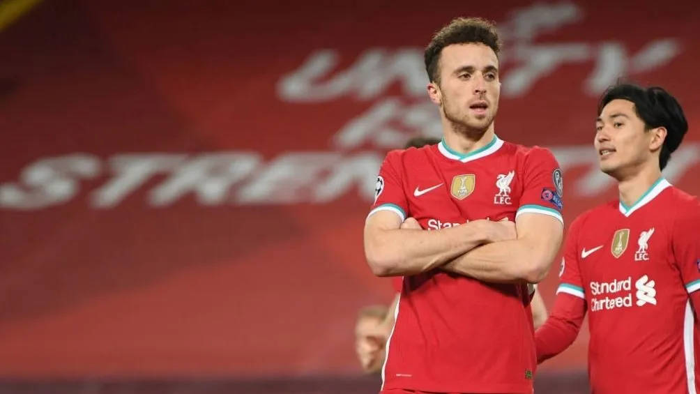 EFE Diogo Jota en partido con el Liverpool
