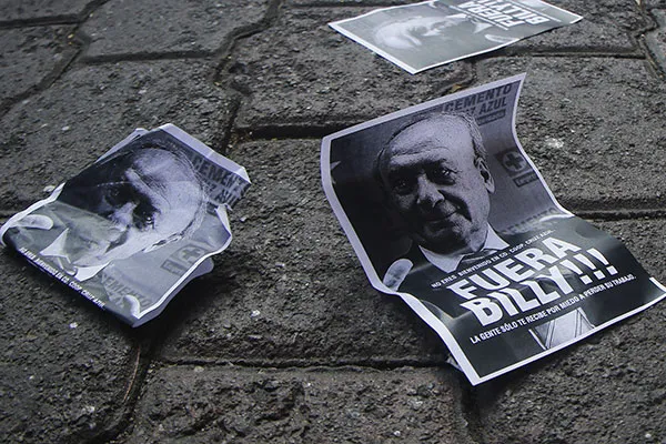 Las protestas contra el exdirectivo