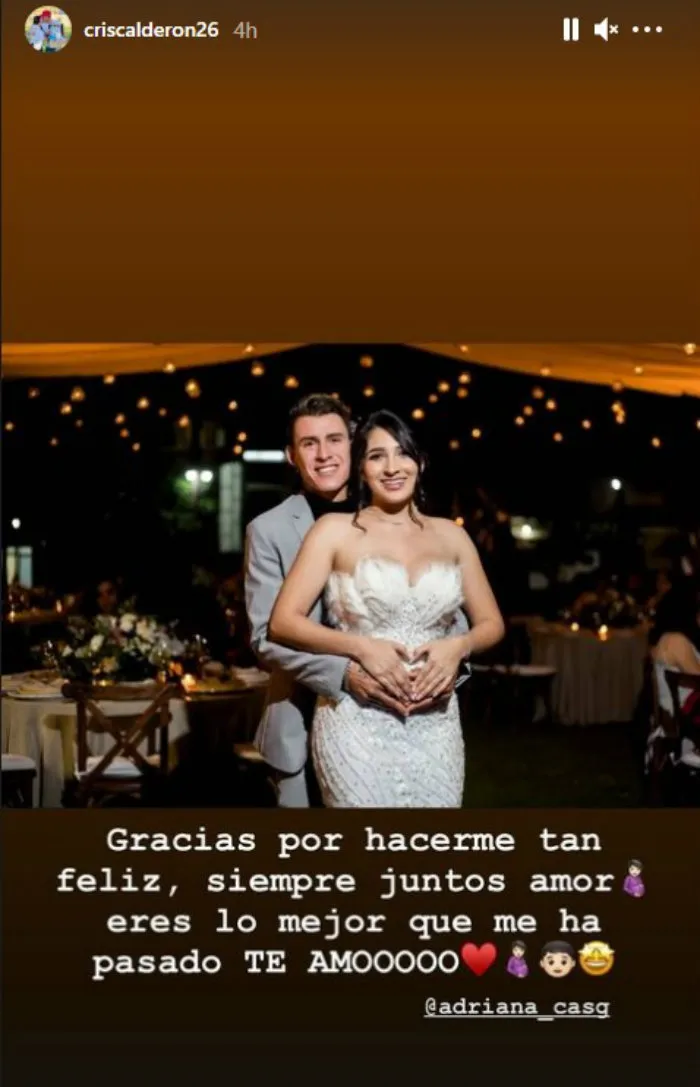 INSTAGRAM @criscalderon26 Chicote contrajo nupcias con Adriana Castillo