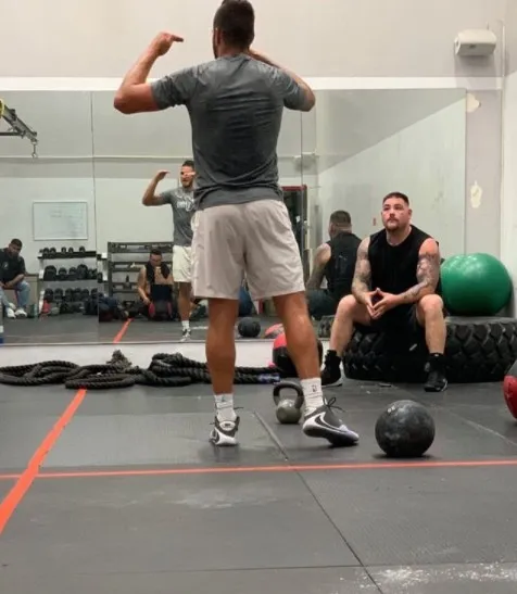 Andy Ruiz durante un entrenamiento