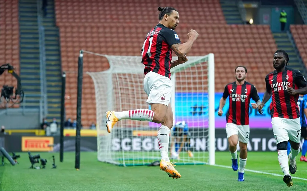 AP Zlatan Ibrahimovic luego de anotar gol con el Milan